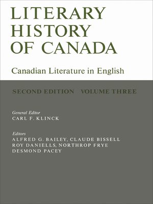 cover image of Literary History of Canada, Volume III